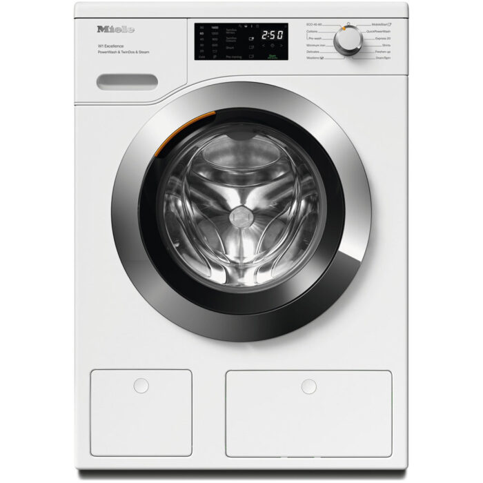 Miele WEG885 WCS 9kg 1400 Spin PowerWash & SteamCare Washing Machine Lotus White - Image 1