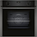 Neff B3ACE4AG3B N50 Slide and Hide 60cm Built In Electric Single Oven Graphite Grey A+ Rated