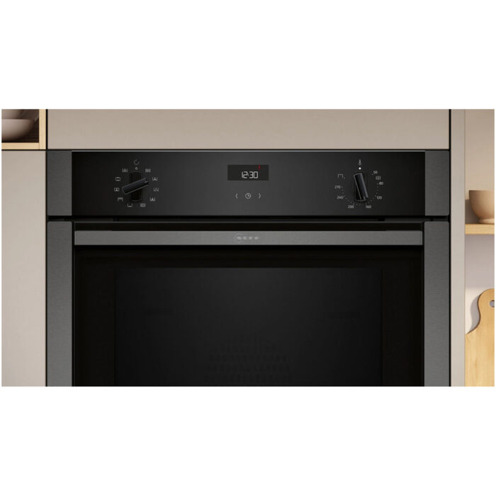 Neff B3ACE4AG3B N50 Slide and Hide 60cm Built In Electric Single Oven Graphite Grey A+ Rated - Image 5