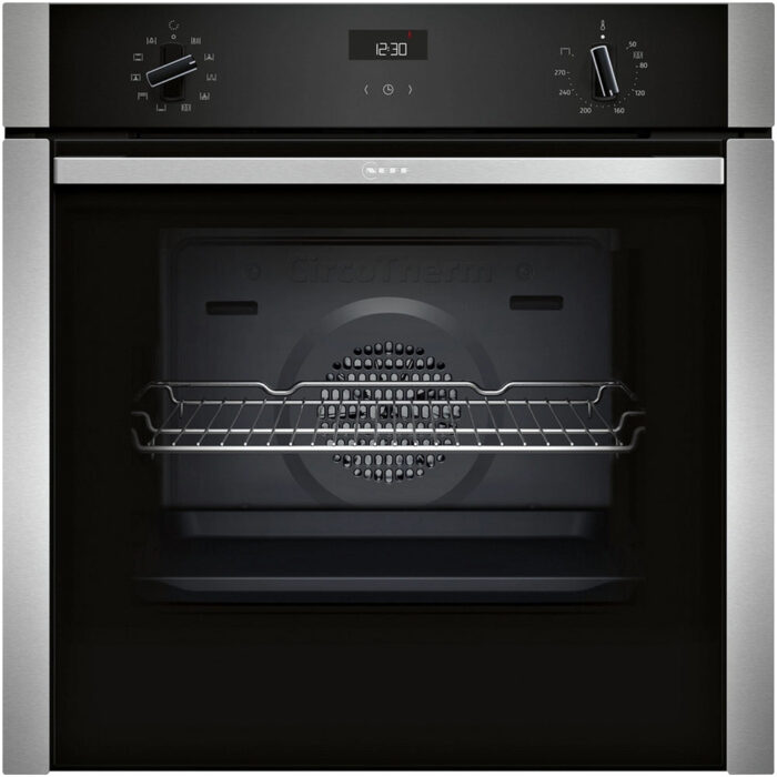 Neff B3ACE4AN3B N50 Slide & Hide 60cm Built In Electric Single Oven Stainless Steel A+ Rated - Image 1
