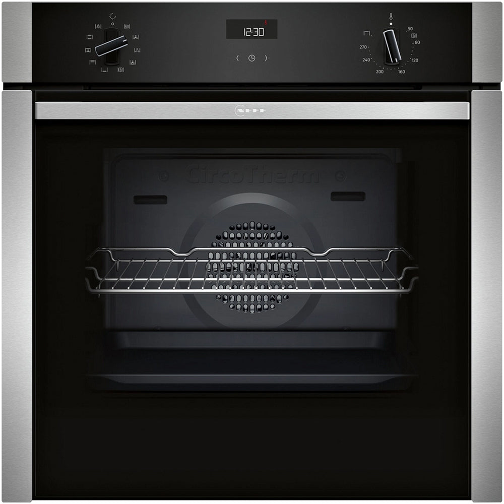 neff-b3ace4an3b-n50-slide-hide-60cm-built-in-electric-single-oven-stainless-steel-a-rated-1168077904 Neff B3ACE4AN3B N50 Slide & Hide 60cm Built In Electric Single Oven Stainless Steel A+ Rated - Image 1