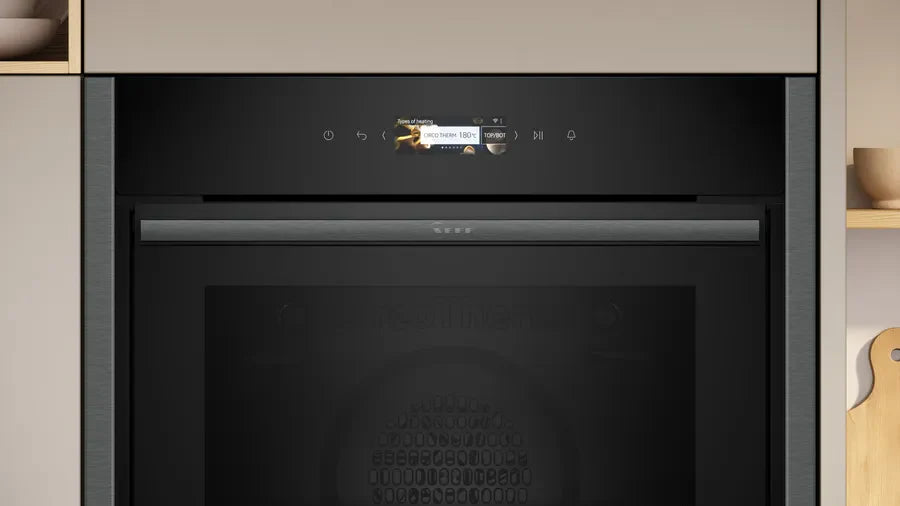 neff-b54cr31g0b-n70-slide-and-hide-built-in-electric-single-oven-graphite-grey-graphite-grey-1082417500 Neff B54CR31G0B N70 Slide and Hide Built-In Electric Single Oven Graphite Grey - Image 2