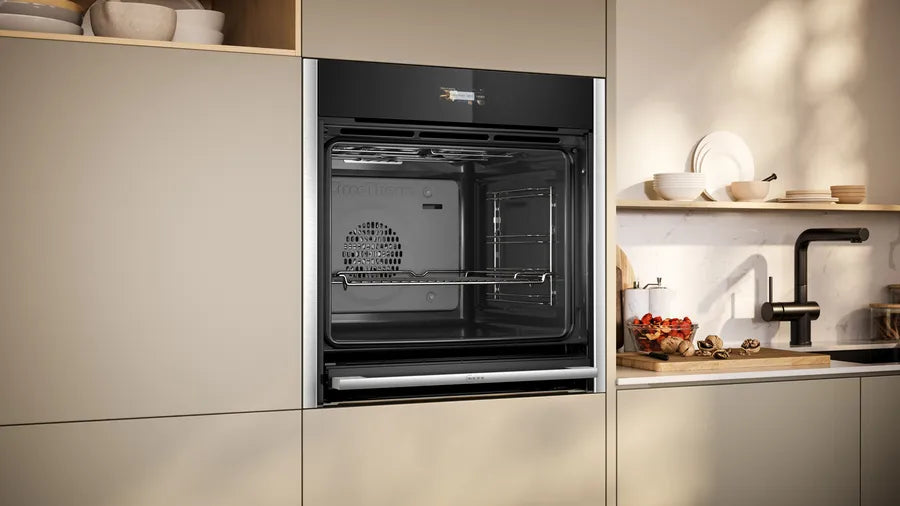 neff-b54cr31n0b-n70-slide-and-hide-built-in-electric-single-oven-stainless-steel-stainless-steel-1082417514 Neff B54CR31N0B N70 Slide and Hide Built-In Electric Single Oven Stainless Steel - Image 4