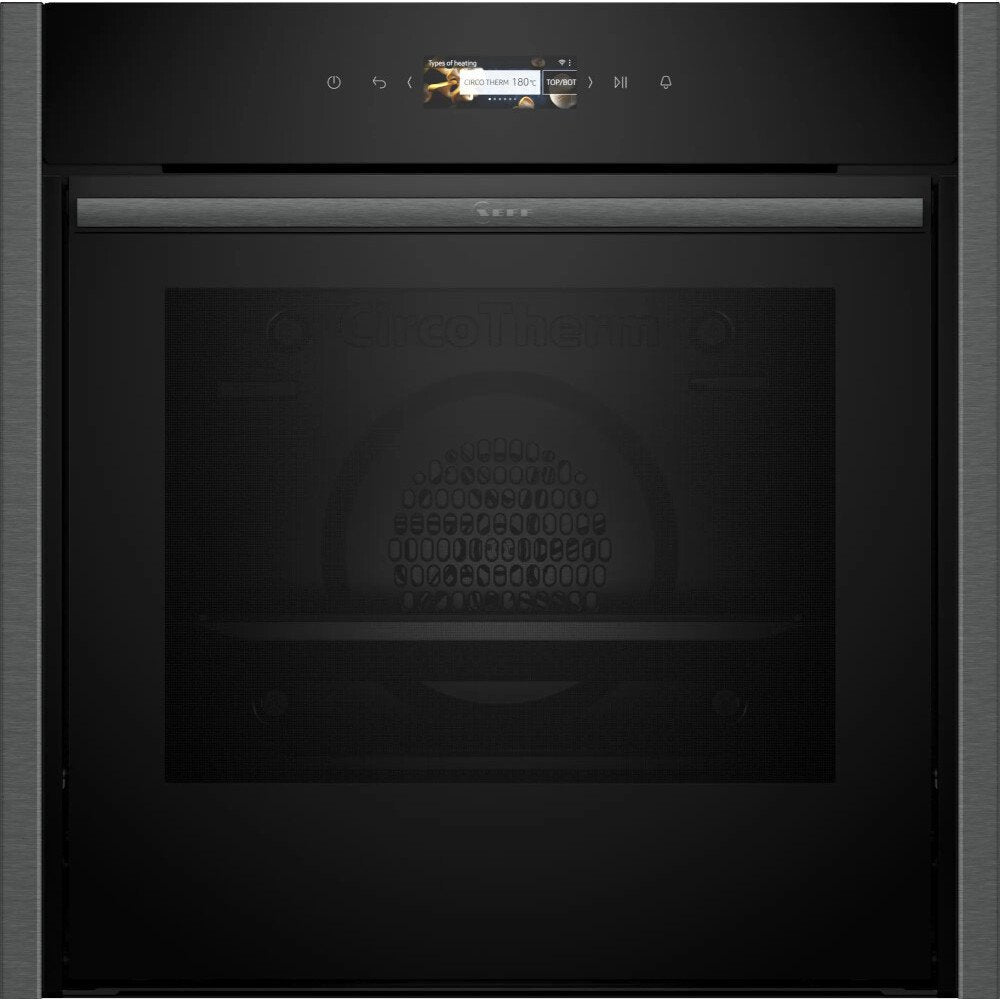 neff-b54cr71g0b-n70-slide-and-hide-built-in-electric-single-oven-graphite-grey-graphite-grey-1082417527 Neff B54CR71G0B N70 Slide and Hide Built-In Electric Single Oven Graphite Grey - Image 1