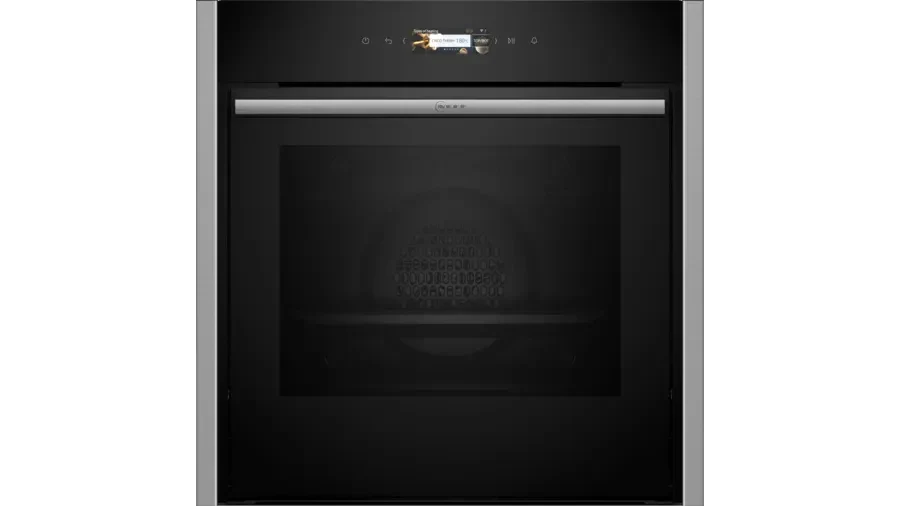 neff-b54cr71n0b-n70-slide-and-hide-built-in-electric-single-oven-stainless-steel-stainless-steel-1082417547 Neff B54CR71N0B N70 Slide and Hide Built-In Electric Single Oven Stainless Steel - Image 1