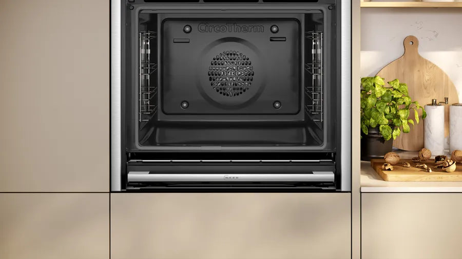 neff-b54cr71n0b-n70-slide-and-hide-built-in-electric-single-oven-stainless-steel-stainless-steel-1082417550 Neff B54CR71N0B N70 Slide and Hide Built-In Electric Single Oven Stainless Steel - Image 3
