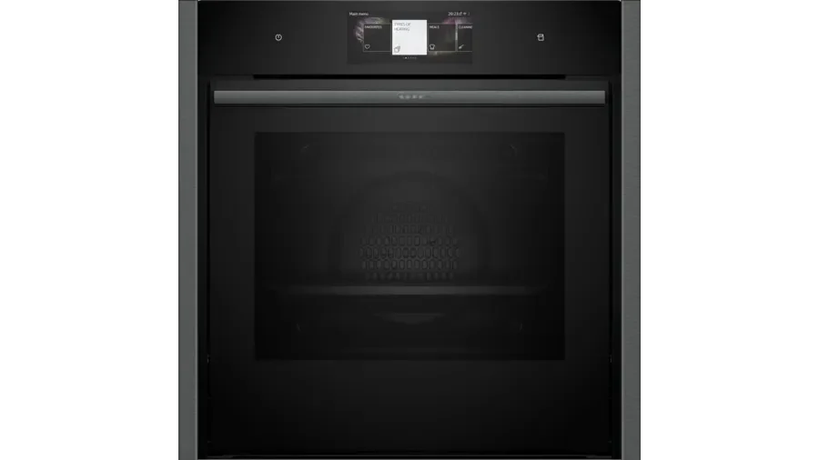 neff-b64vt73g0b-n90-slide-and-hide-built-in-electric-single-oven-graphite-1082417755 Neff B64VT73G0B N90 Slide and Hide Built-In Electric Single Oven Graphite - Image 1