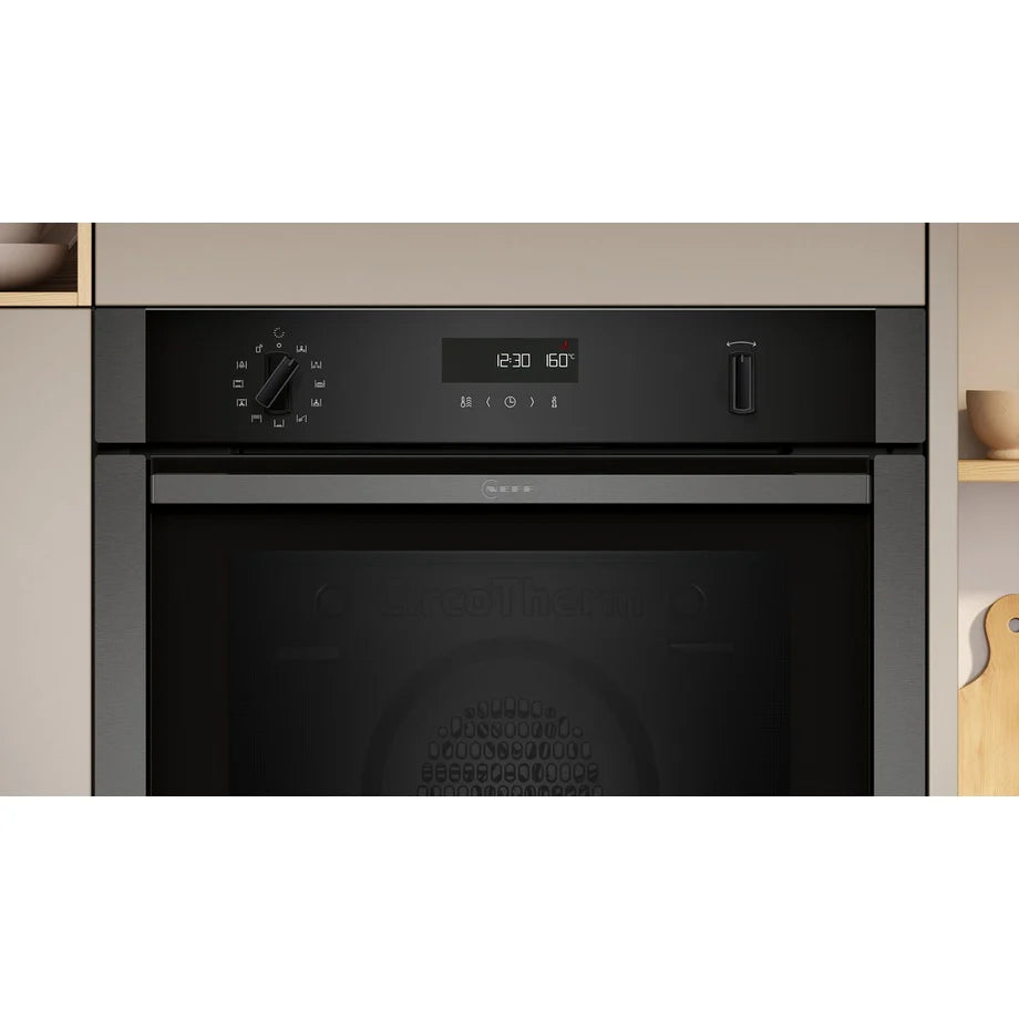 neff-b6ach7ag7b-n50-slide-hide-wifi-connected-60cm-built-in-electric-single-oven-with-pyrolytic-cleaning-graphite-a-rated-1159851891 Neff B6ACH7AG7B N50 Slide & Hide Wifi Connected 60cm Built In Electric Single Oven with Pyrolytic Cleaning Graphite A+ Rated - Image 5