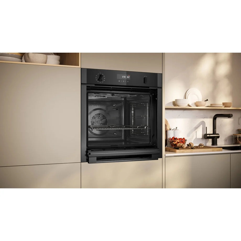neff-b6ach7ag7b-n50-slide-hide-wifi-connected-60cm-built-in-electric-single-oven-with-pyrolytic-cleaning-graphite-a-rated-1159851893 Neff B6ACH7AG7B N50 Slide & Hide Wifi Connected 60cm Built In Electric Single Oven with Pyrolytic Cleaning Graphite A+ Rated - Image 3