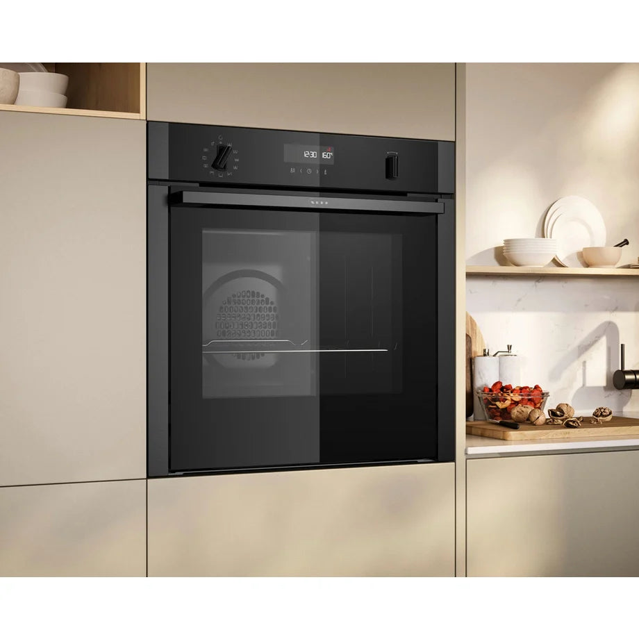 neff-b6ach7ag7b-n50-slide-hide-wifi-connected-60cm-built-in-electric-single-oven-with-pyrolytic-cleaning-graphite-a-rated-1159851894 Neff B6ACH7AG7B N50 Slide & Hide Wifi Connected 60cm Built In Electric Single Oven with Pyrolytic Cleaning Graphite A+ Rated - Image 2