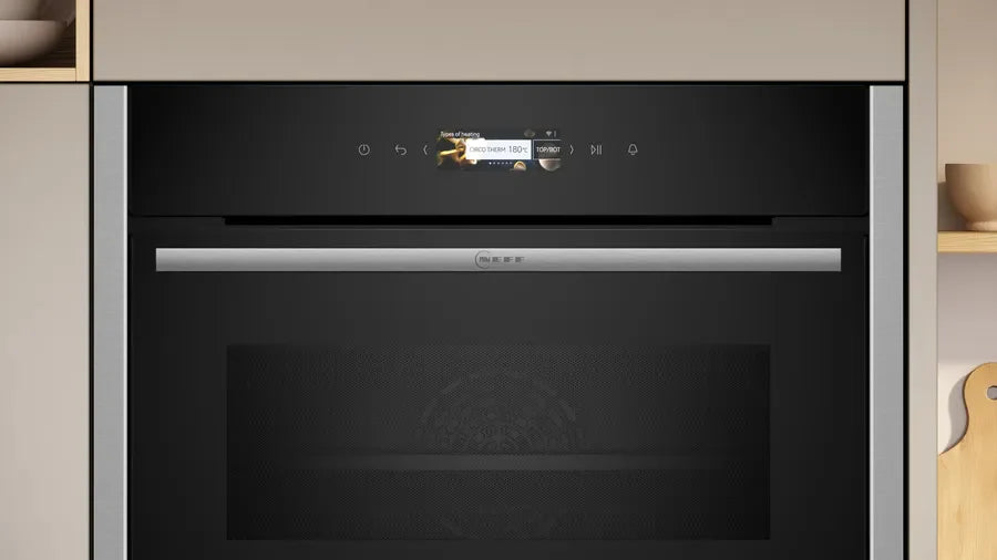 neff-c24mr21n0b-n70-built-in-compact-oven-with-microwave-stainless-steel-stainless-steel-1082417930 Neff C24MR21N0B N70 Built-In Compact Oven with Microwave Stainless Steel - Image 2