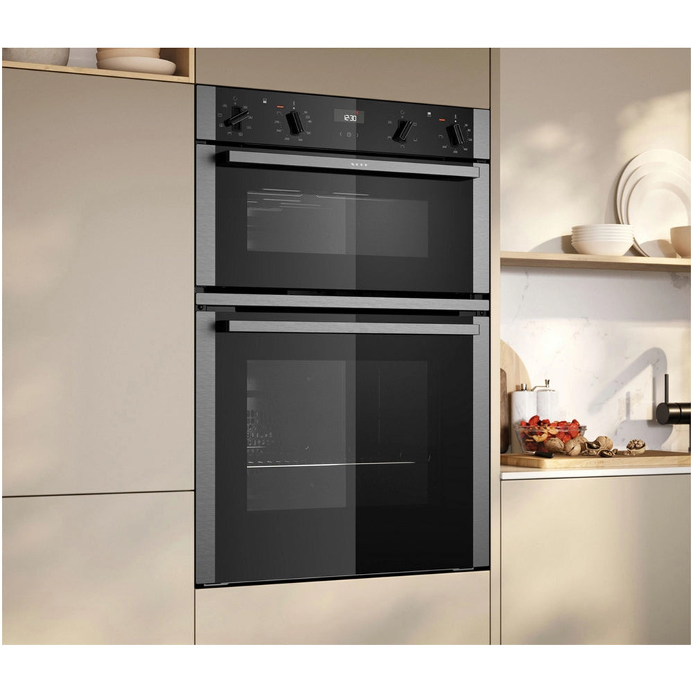 neff-u1ace2an3b-n50-60cm-built-in-electric-double-oven-stainless-steel-1167867874 Neff U1ACE2AN3B N50 60cm Built In Electric Double Oven Stainless Steel - Image 2