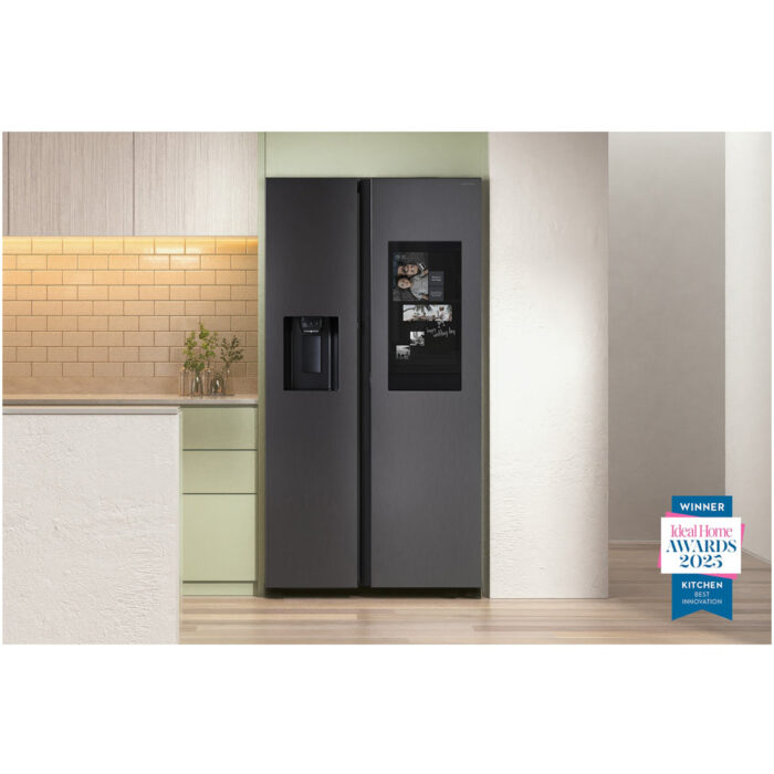 Samsung Bespoke AI RS90F66BEFEU Plumbed American Fridge Freezer with Family Hub Black - Image 11