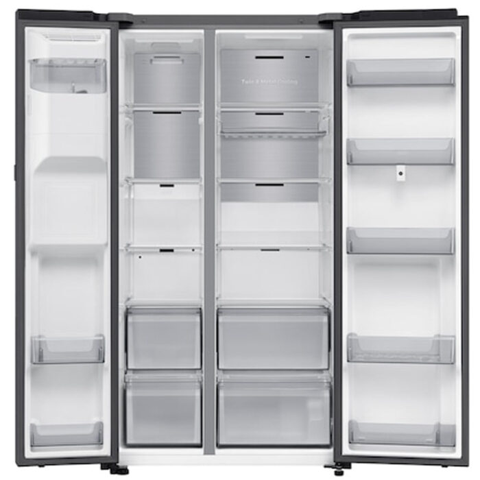 Samsung Bespoke AI RS90F66BEFEU Plumbed American Fridge Freezer with Family Hub Black - Image 8