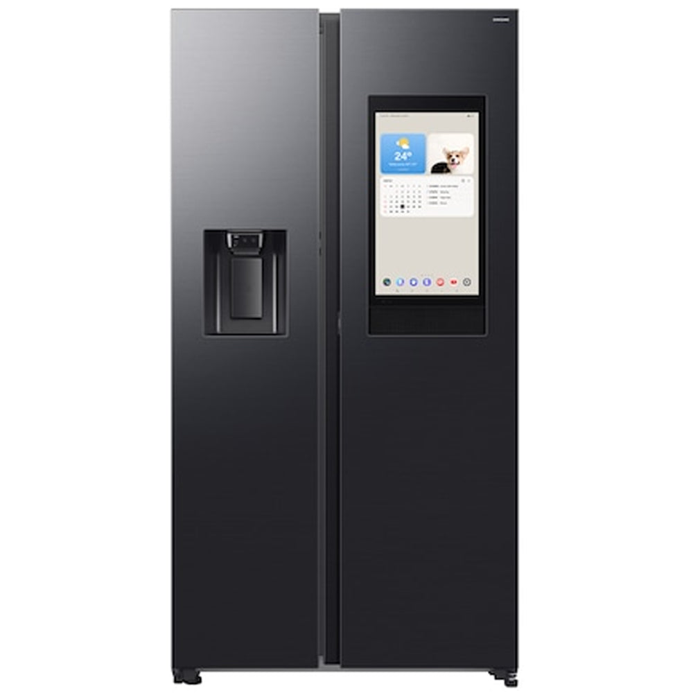 samsung-bespoke-ai-rs90f66befeu-plumbed-american-fridge-freezer-with-family-hub-black-1199105119 Samsung Bespoke AI RS90F66BEFEU Plumbed American Fridge Freezer with Family Hub Black - Image 1