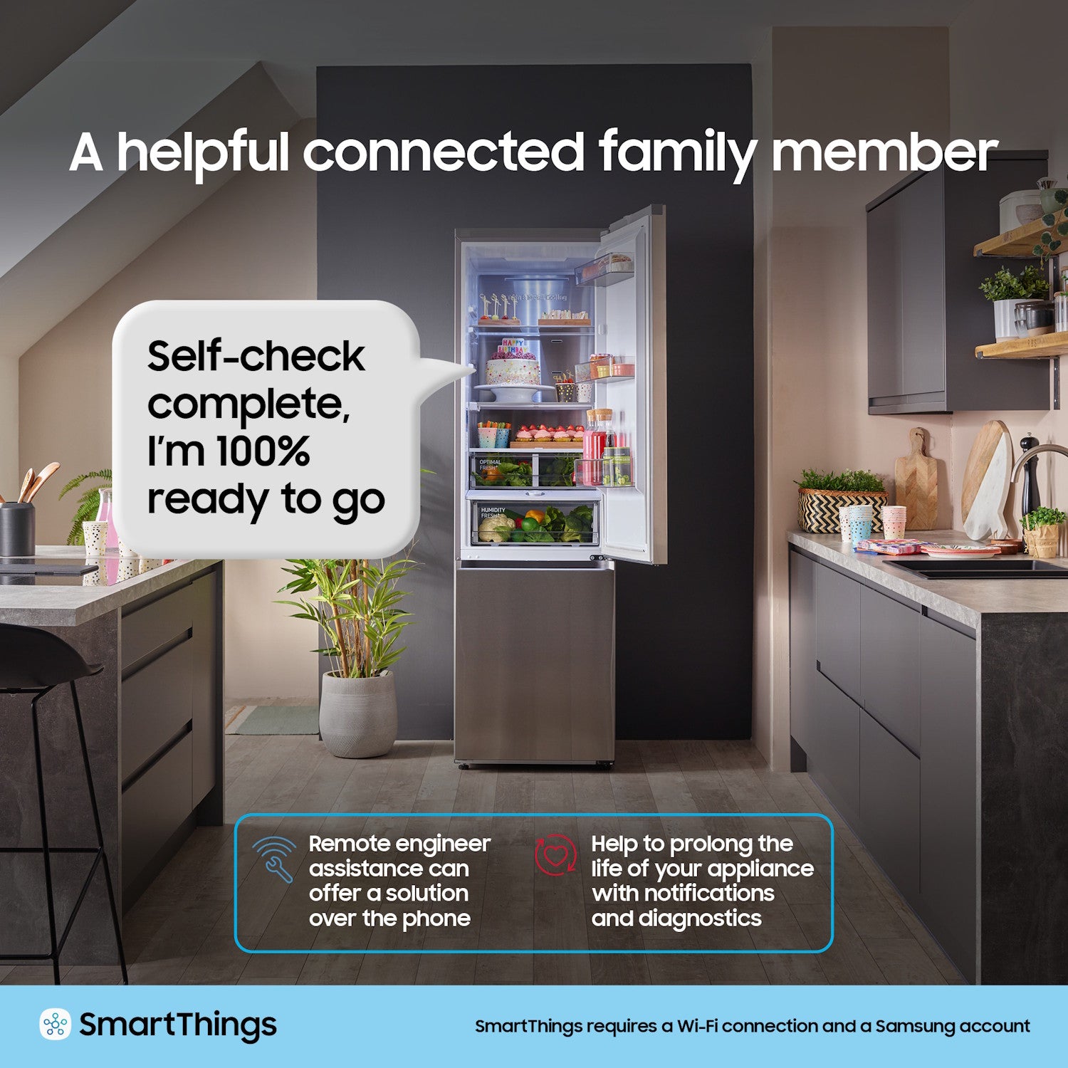 samsung-rb34c632esaeu-59-5cm-65-35-split-freestanding-tall-fridge-freezer-silver-1194675017 Samsung RB34C632ESAEU Series 7 SpaceMax 341L Freestanding Tall Fridge Freezer Silver - Image 9