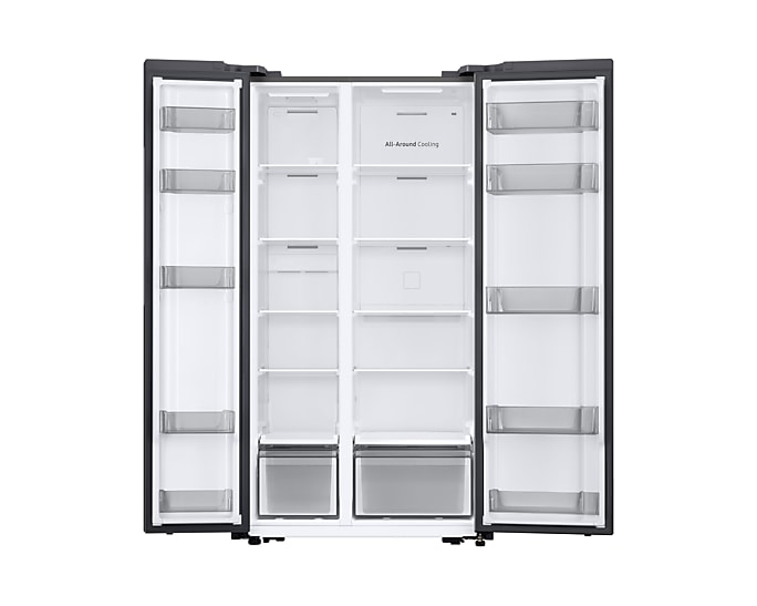samsung-rs57dg400em9eu-series-6-spacemax-91cm-frost-free-american-style-smart-fridge-freezer-in-gentle-silver-matt-1161629938 Samsung RS57DG400EM9EU Series 6 SpaceMax 91cm Frost Free American Style Smart Fridge Freezer in Gentle Silver Matt - Image 3