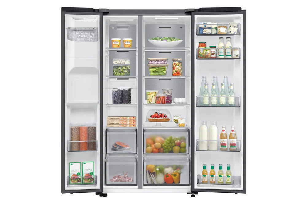 samsung-rs70f64kefeu-series-6-bespoke-ai-91cm-side-by-side-american-style-fridge-freezer-in-black-1166403553 Samsung RS70F64KEFEU Series 6 Bespoke AI 91cm Side by Side American Style Fridge Freezer in Black - Image 2