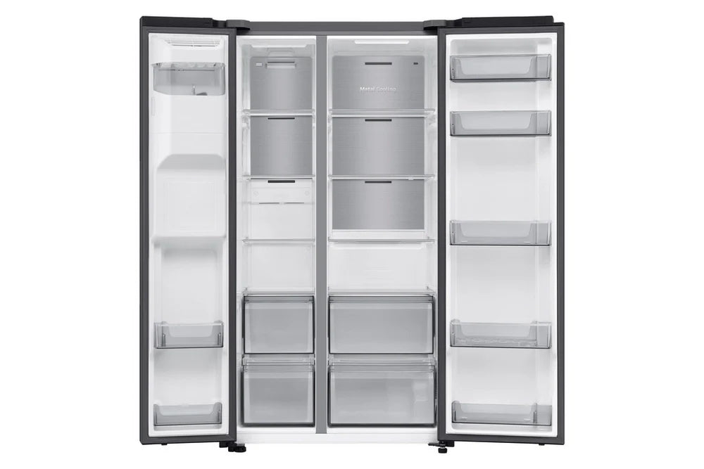 samsung-rs70f64kefeu-series-6-bespoke-ai-91cm-side-by-side-american-style-fridge-freezer-in-black-1166403561 Samsung RS70F64KEFEU Series 6 Bespoke AI 91cm Side by Side American Style Fridge Freezer in Black - Image 3