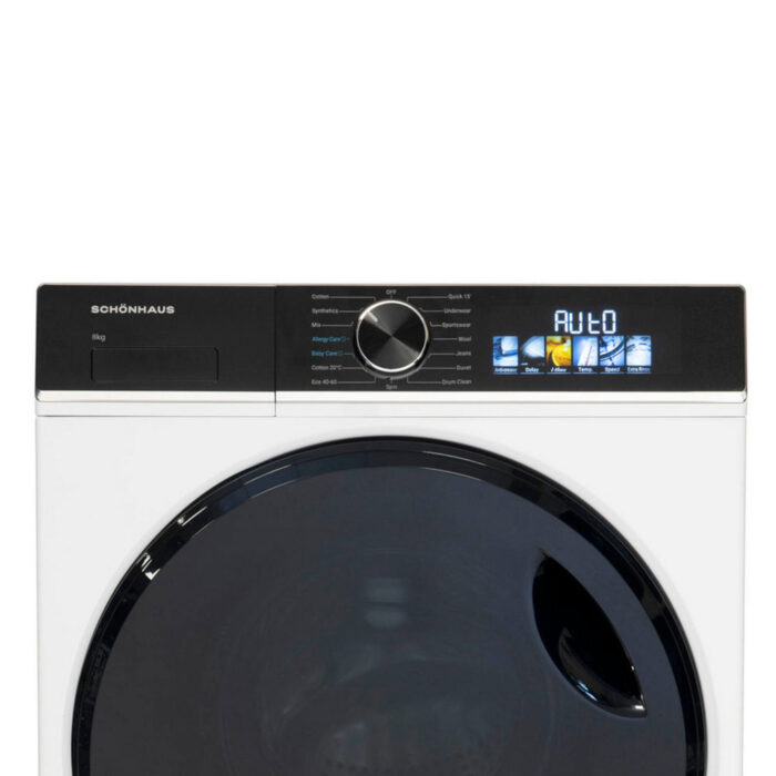 Schonhaus WMSF01814AW 8kg 1400 Spin Freestanding Washing Machine White - Image 4