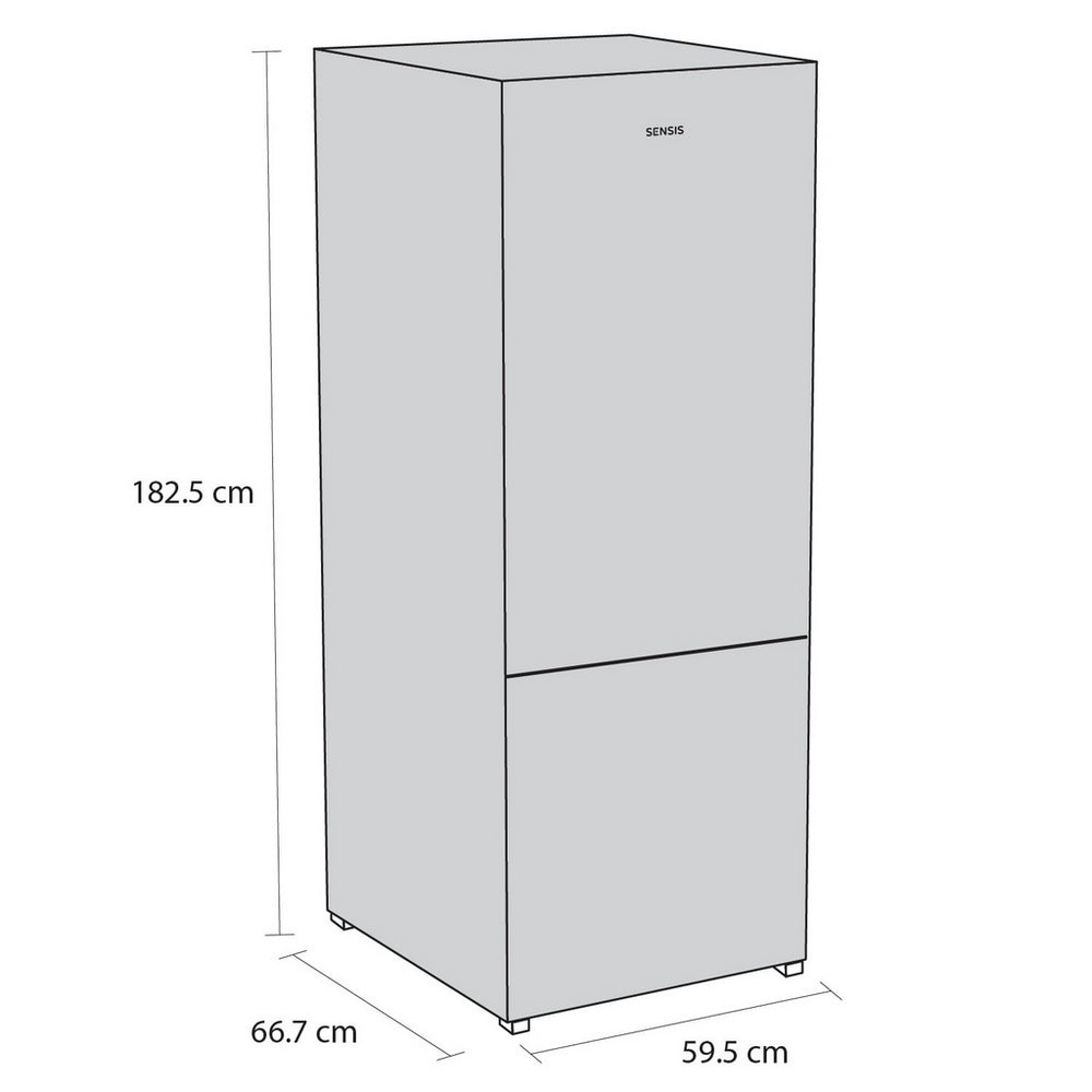 sensis-rfcmf0160es-freestanding-frost-free-60cm-fridge-freezer-silver-silver-1088046635 Sensis RFCMF0160ES Freestanding Frost Free 60cm Fridge Freezer Silver - Image 2