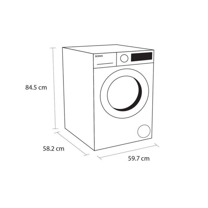 Sensis WMF01914AW 9kg 1400 Spin Washing Machine White - Image 5