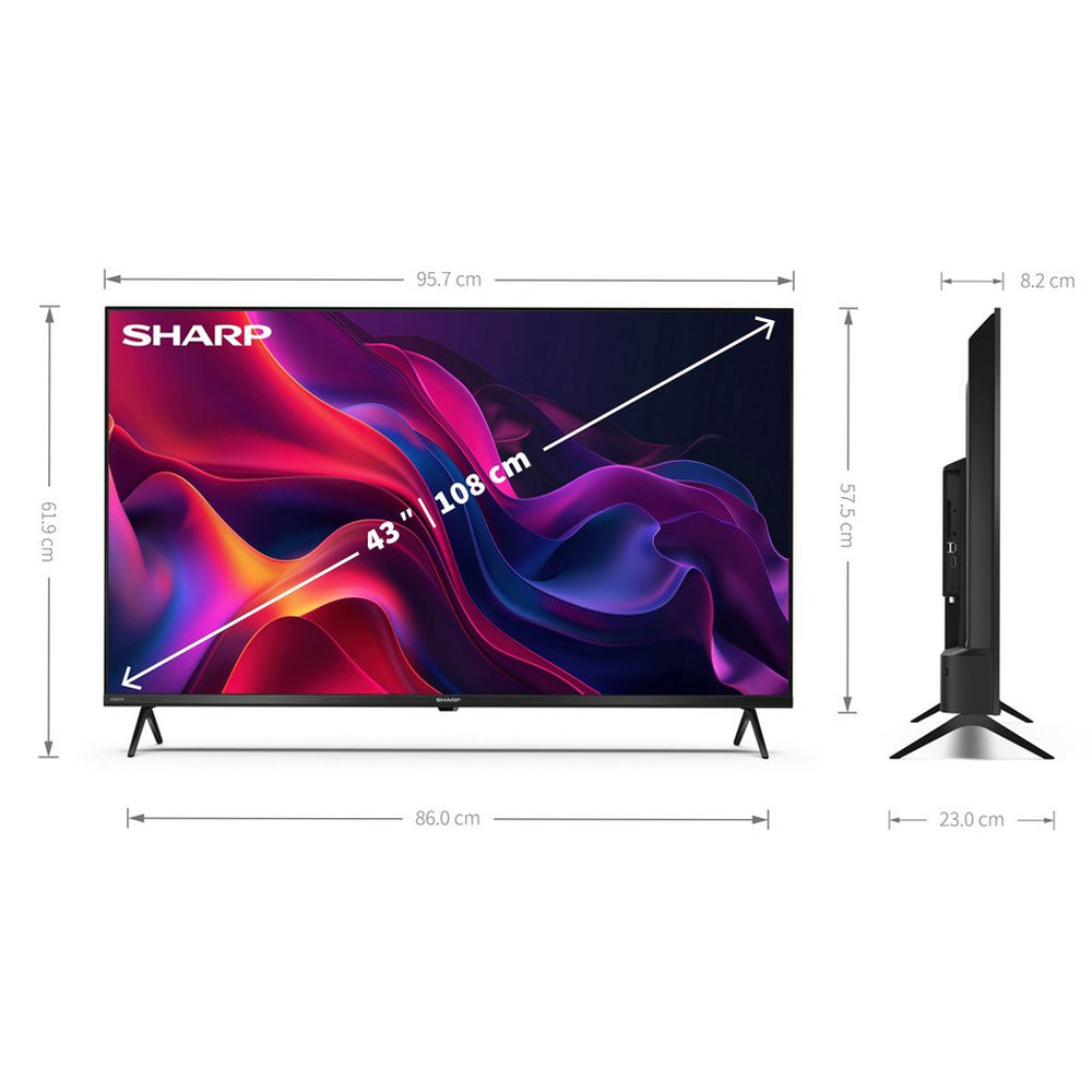 sharp-4t-c43gk4245kb-43-inch-4k-uhd-frameless-smart-tivo-tv-2024-43-inch-1082427780 Sharp 4T-C43GK4245KB 43 Inch 4K UHD Frameless Smart TiVo TV 2024 - Image 3