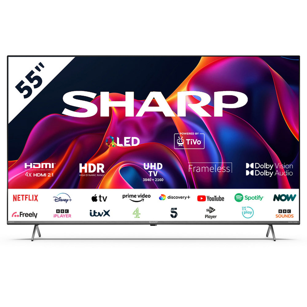 sharp-4t-c55gm6141kb-55-inch-4k-uhd-quantum-dot-frameless-smart-tivo-tv-2024-55-inch-1087693526 Sharp 4T-C55GM6141KB 55 Inch 4K UHD Quantum Dot Frameless Smart TiVo TV 2024 - Image 1