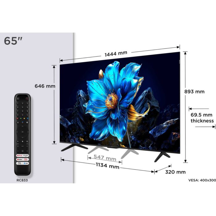 TCL 65P7K-UK 65 Inch P7K 4K QLED Ultra HD HDR Direct LED Smart Google TV 2025 - Image 6