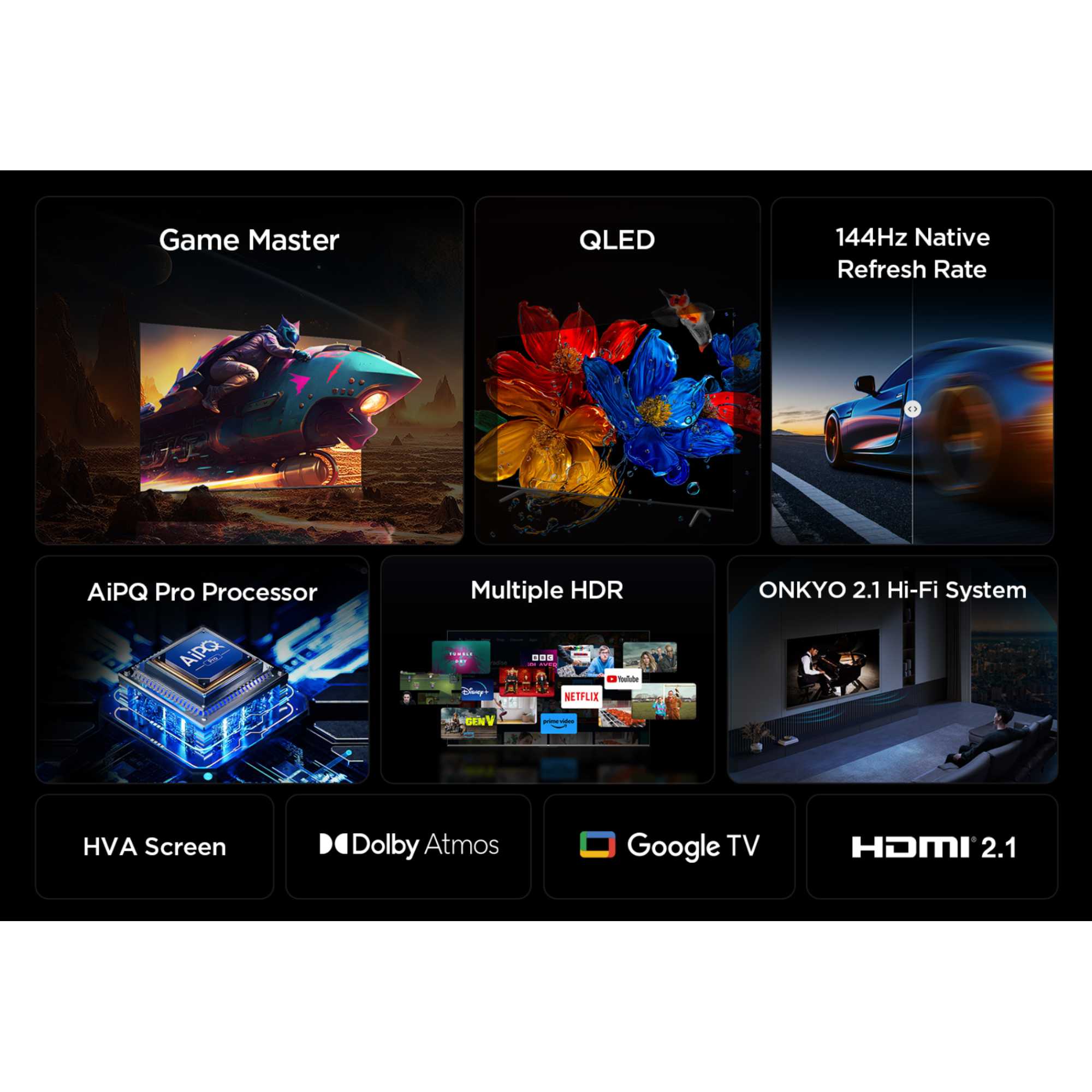tcl-65t8c-uk-65-inch-t8c-4k-qled-ultra-hd-hdr-smart-google-tv-with-144hz-motion-clarity-pro-and-onkyo-2-1-sound-2025-65-inch-1110055043 TCL 65T8C-UK 65 Inch T8C 4K QLED Ultra HD HDR Smart Google TV with 144Hz Motion Clarity Pro and Onkyo 2.1 sound 2025 - Image 2