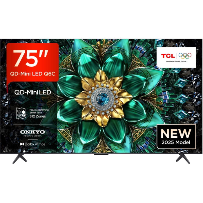 TCL 75Q6C-UK 75 Inch Q6C 4K Ultra HD HDR QD-Mini LED Smart Google TV 2025 - Image 1
