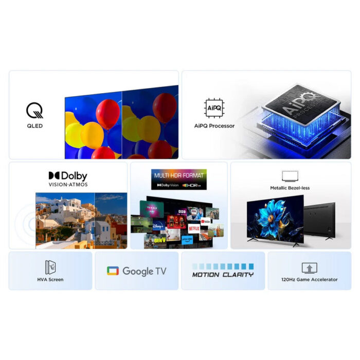 TCL 85P7K-UK 85 Inch P7K 4K QLED Ultra HD HDR Direct LED Smart Google TV 2025 - Image 6