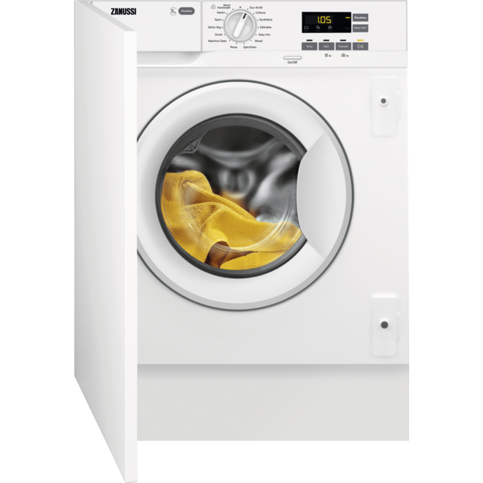 zanussi-z712w43bi-7kg-1200-spin-integrated-washing-machine-white-1082445510 Zanussi Z712W43BI 7Kg 1200 Spin Integrated Washing Machine White - Image 1