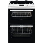 Zanussi ZCV66250WA Ceramic Electric Cooker with Double Oven White