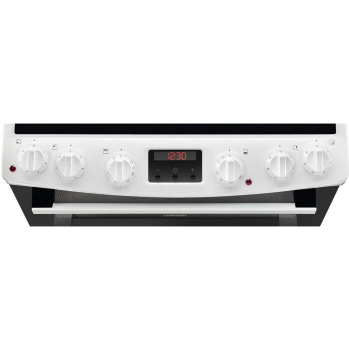 Zanussi ZCV66250WA Ceramic Electric Cooker with Double Oven White - Image 2