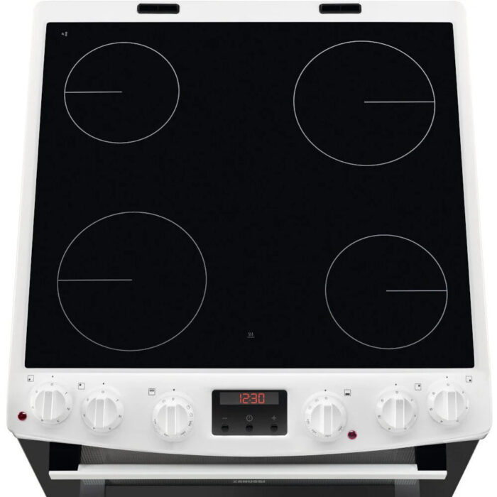 Zanussi ZCV66250WA Ceramic Electric Cooker with Double Oven White - Image 3