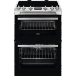 Zanussi ZCV66250XA Ceramic Electric Cooker With Double Oven Stainless Steel
