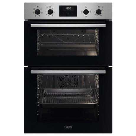 zanussi-zkcxl3x1-56cm-built-in-electric-double-oven-stainless-steel-1082446318 Zanussi ZKCXL3X1 56cm Built In Electric Double Oven Stainless Steel - Image 1